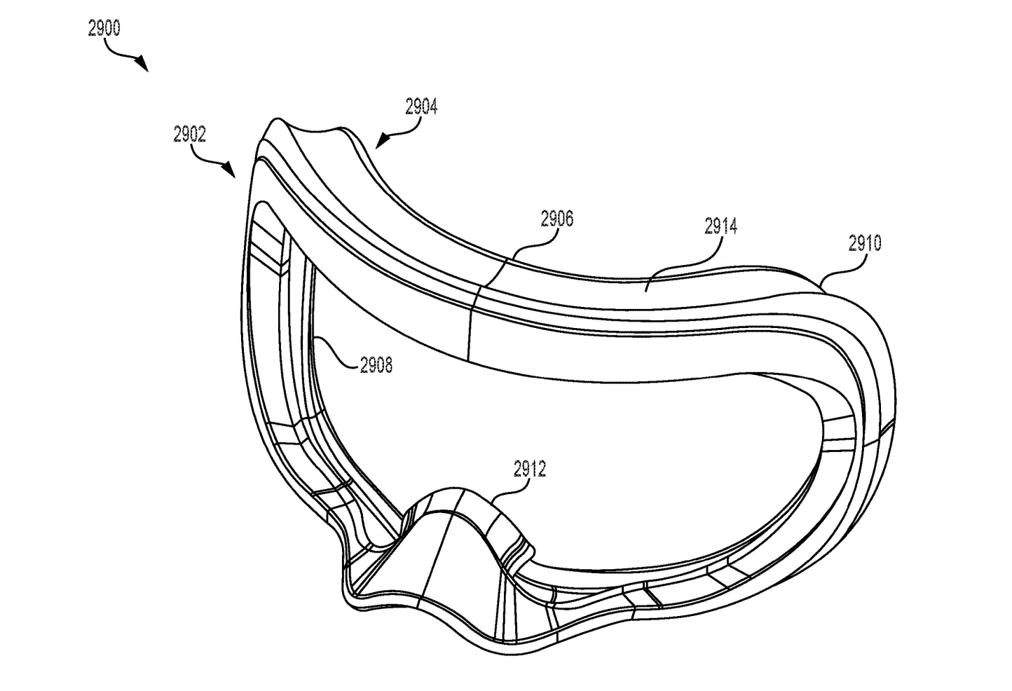 The face gasket for the headset’s screen.