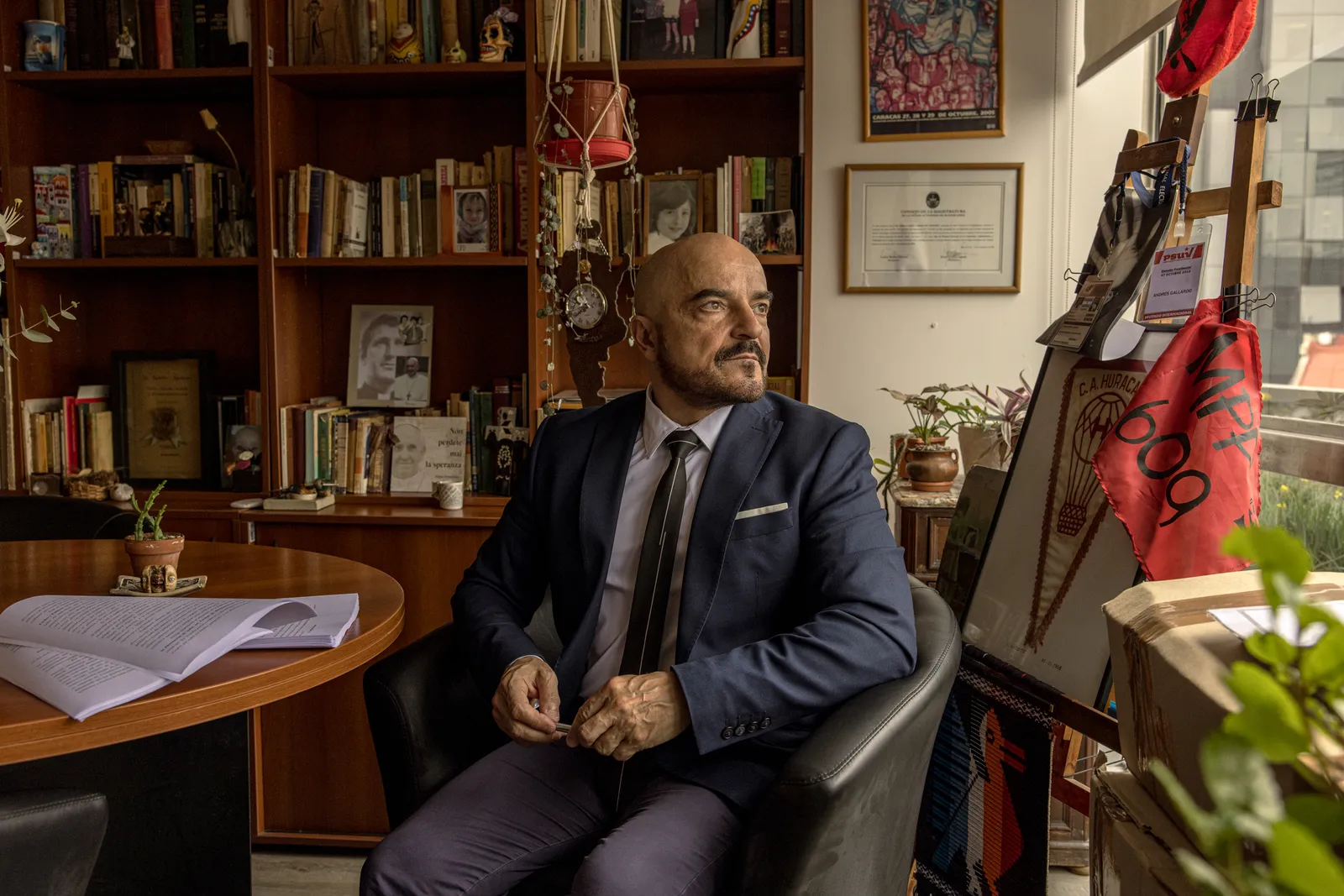 Judge Roberto Andrs Gallardo who ran the case against the city of Buenos Aires until it was taken away from him sits in...