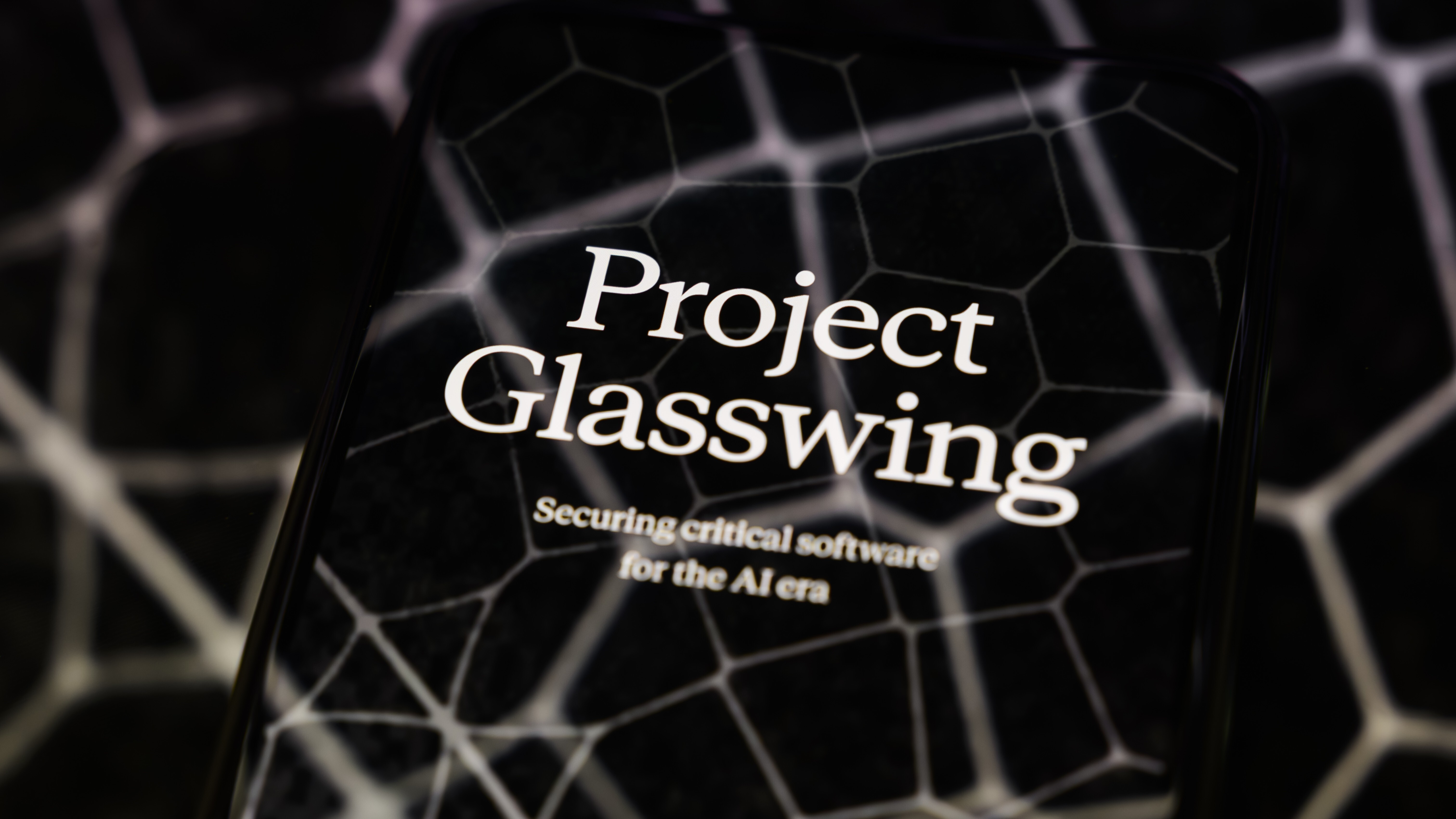 The Project Glasswing logo on a smartphone