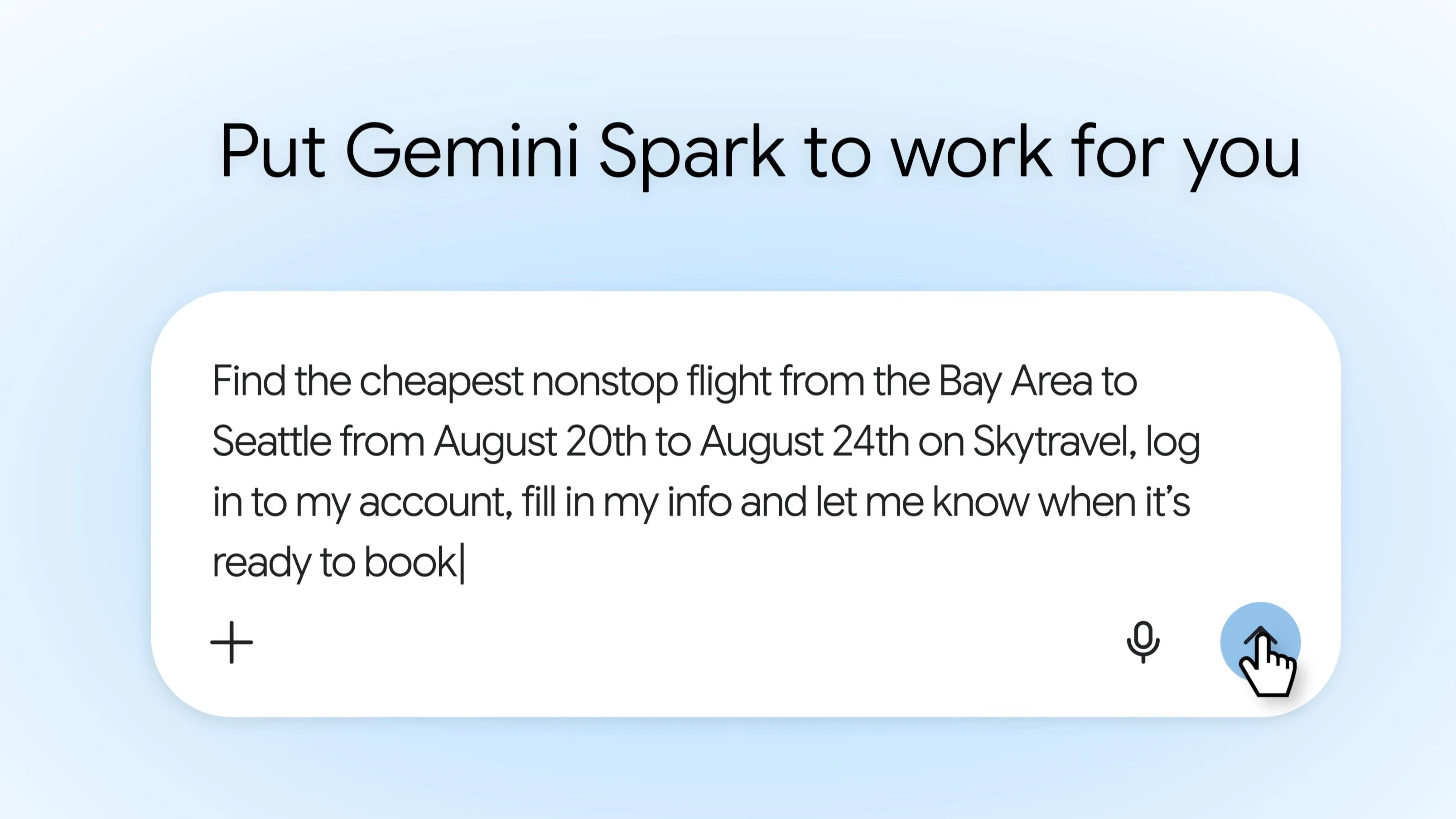 An example of a prompt entered in Google Gemini Spark within Chrome