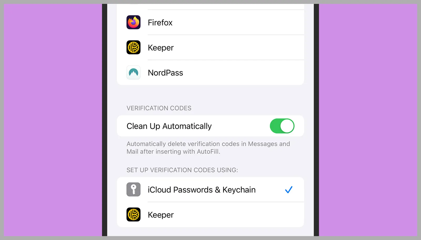 Screenshot of Android Messages settings menu