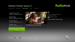 Hulu_for_xbox_360_show_menu