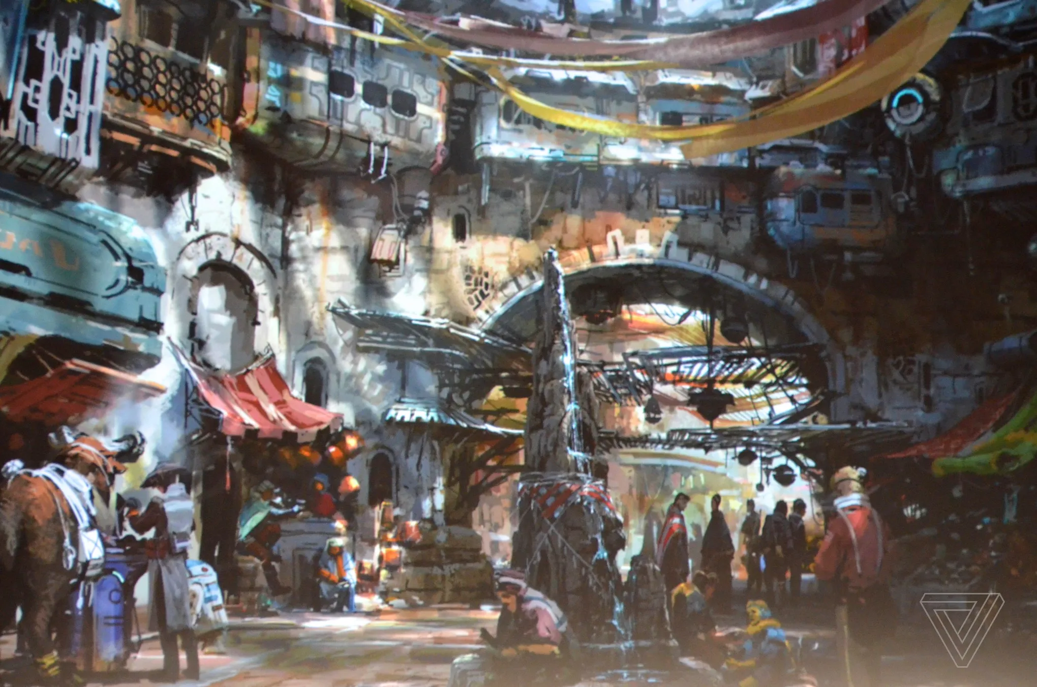 Concept art for Disney’s Star Wars-themed land.