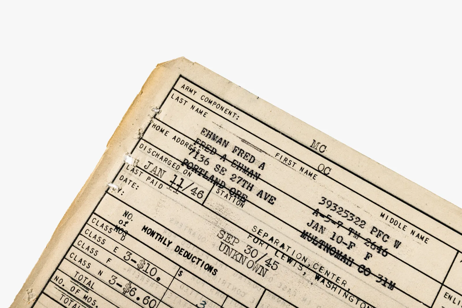 Tiffany Marshall a Preservation Technician for the National Personnel Records Center working with documents in the...