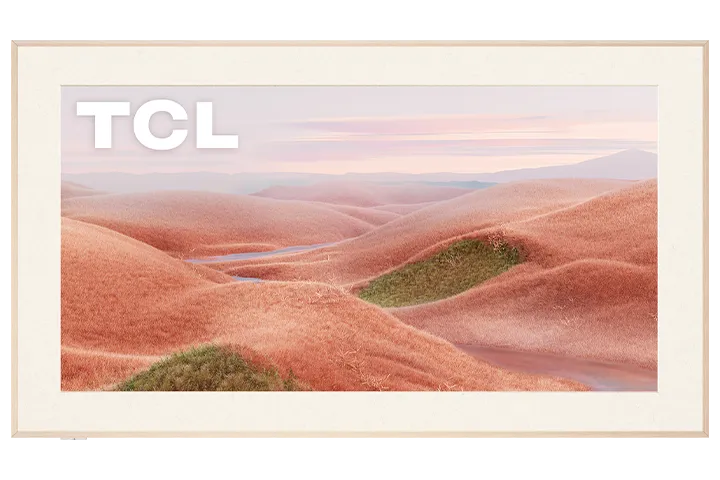 TCL’s NXTFrame TV against a white background